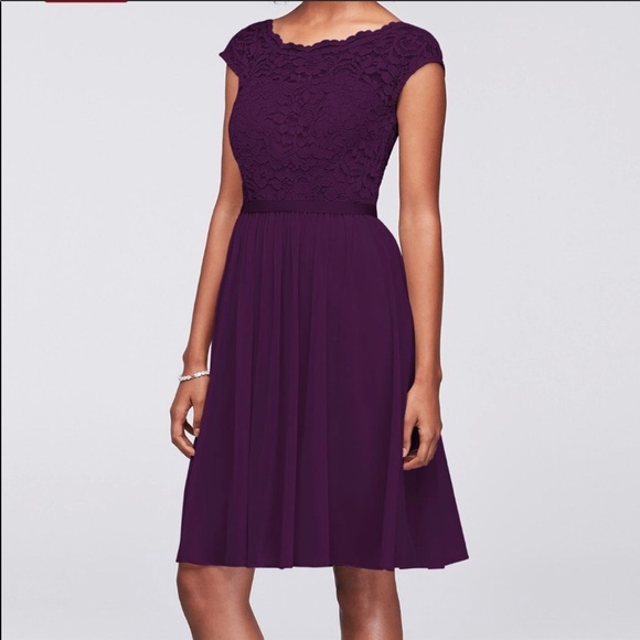 David’s Bridal Dress in Plum - Picture 1 of 3